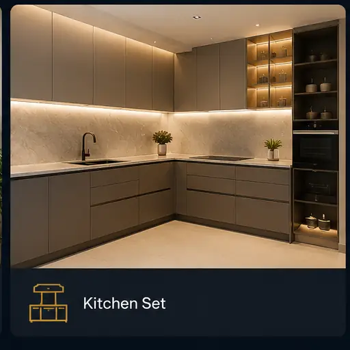 Hasil pekerjaan aluminium interior custom di Bekasi